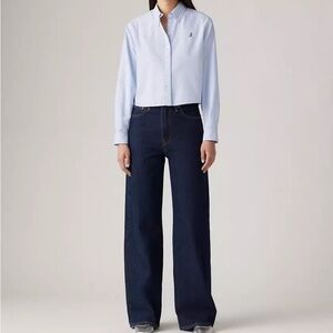 Ribcage High-Rise Wide-Leg Jeans